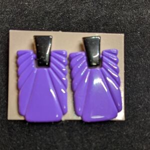 AVON Vintage Color Square Pierced Earrings, NOS